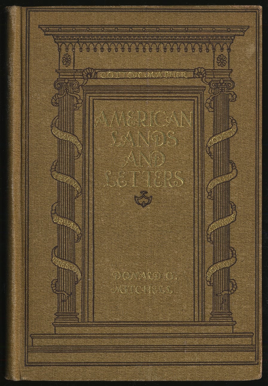 Donald G MITCHELL / American Lands and Letters The Mayflower to Rip Van 1st 1897