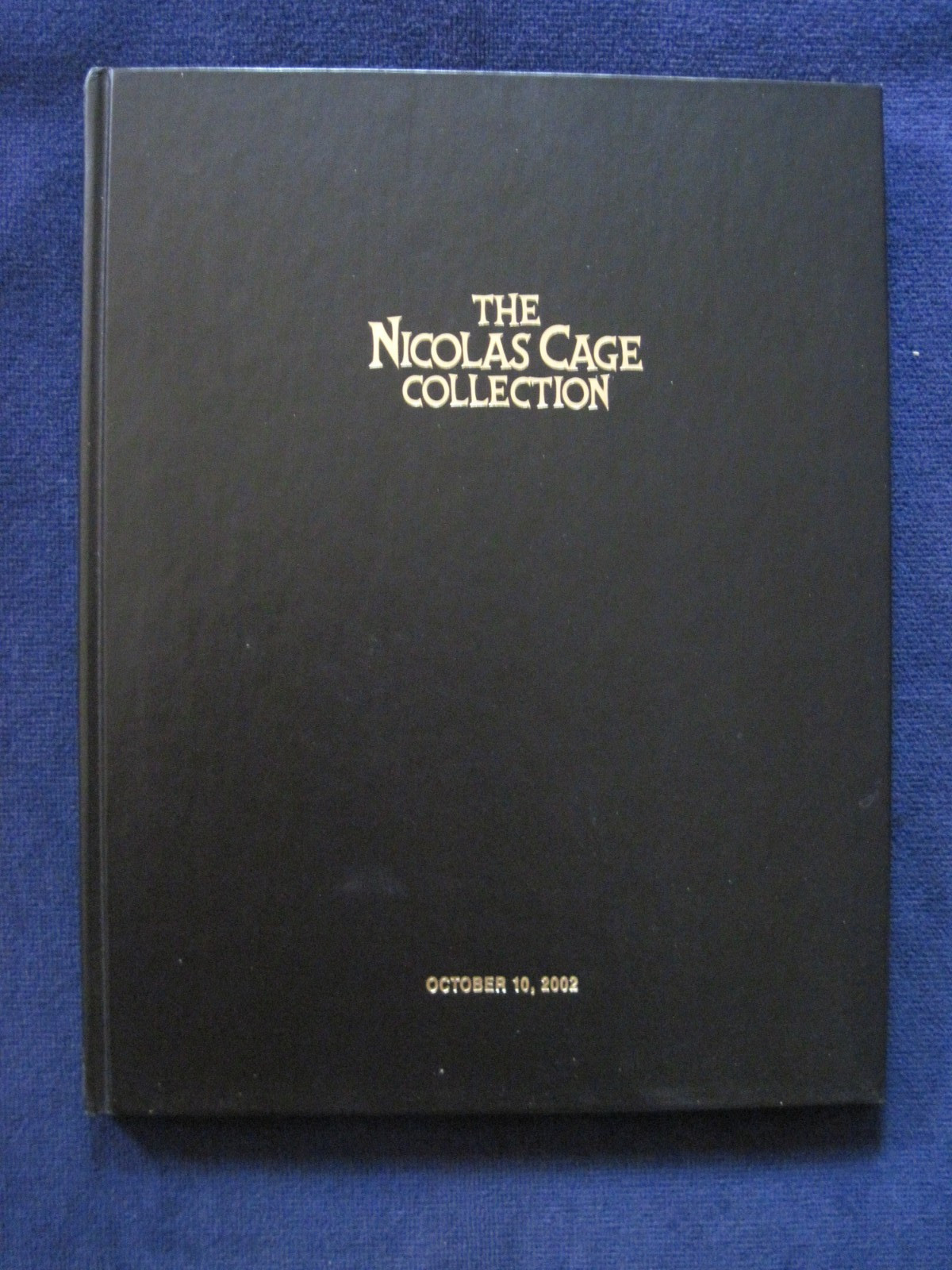 NICOLAS CAGE COMIC BOOK COLLECTION AUCTION CATALOGUE – 1st ED. HC IN DJ