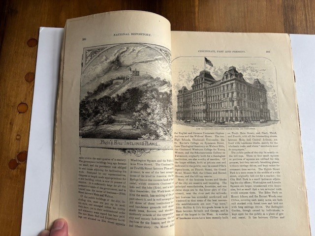CINCINNATI PAST & PRESENT. Long article in Sept. 1879 NATIONAL REPOSITORY MAG