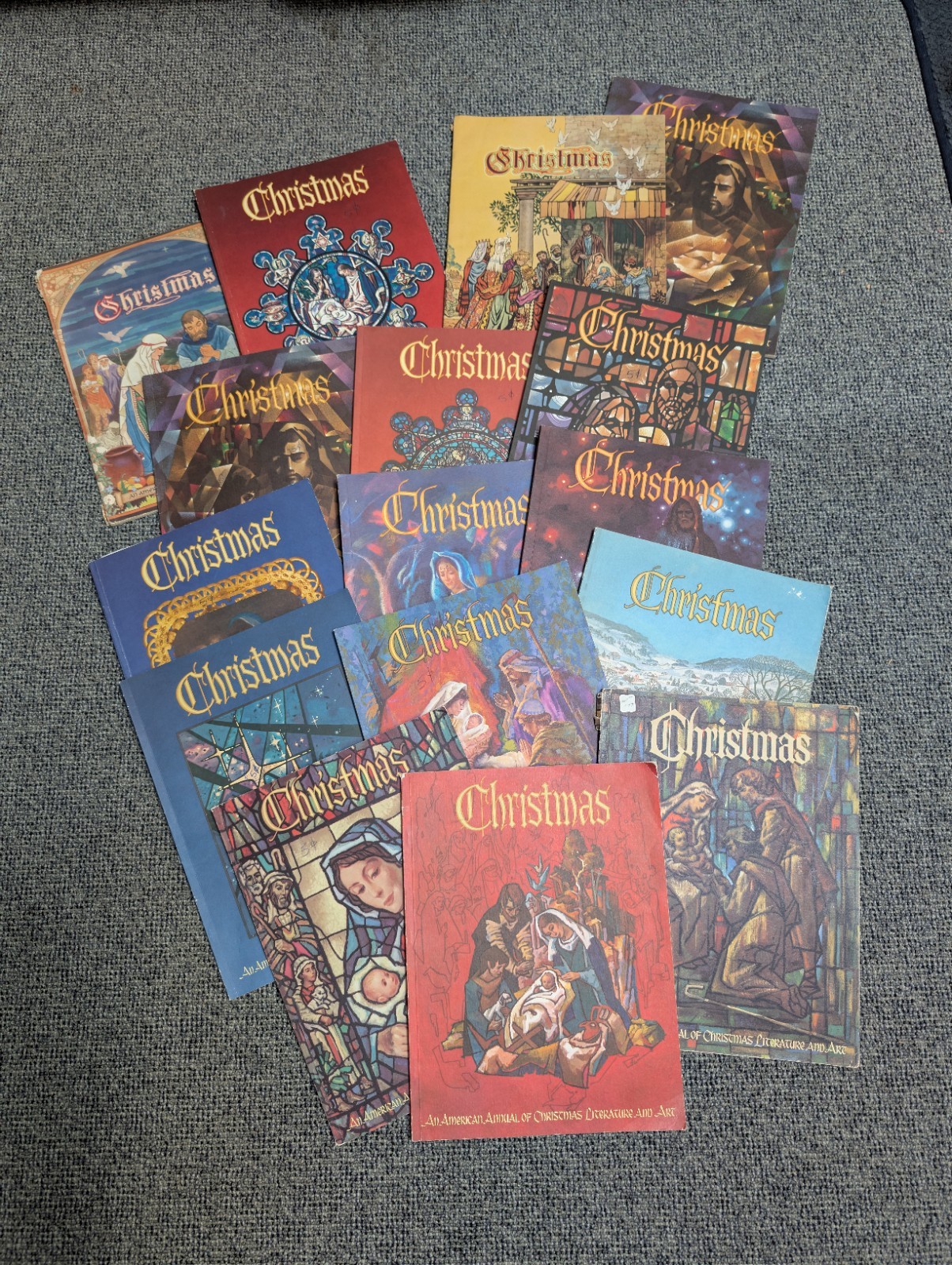 LOT of 16 VINTAGE 1940-70s An American Annual Of Christmas Literature and Art