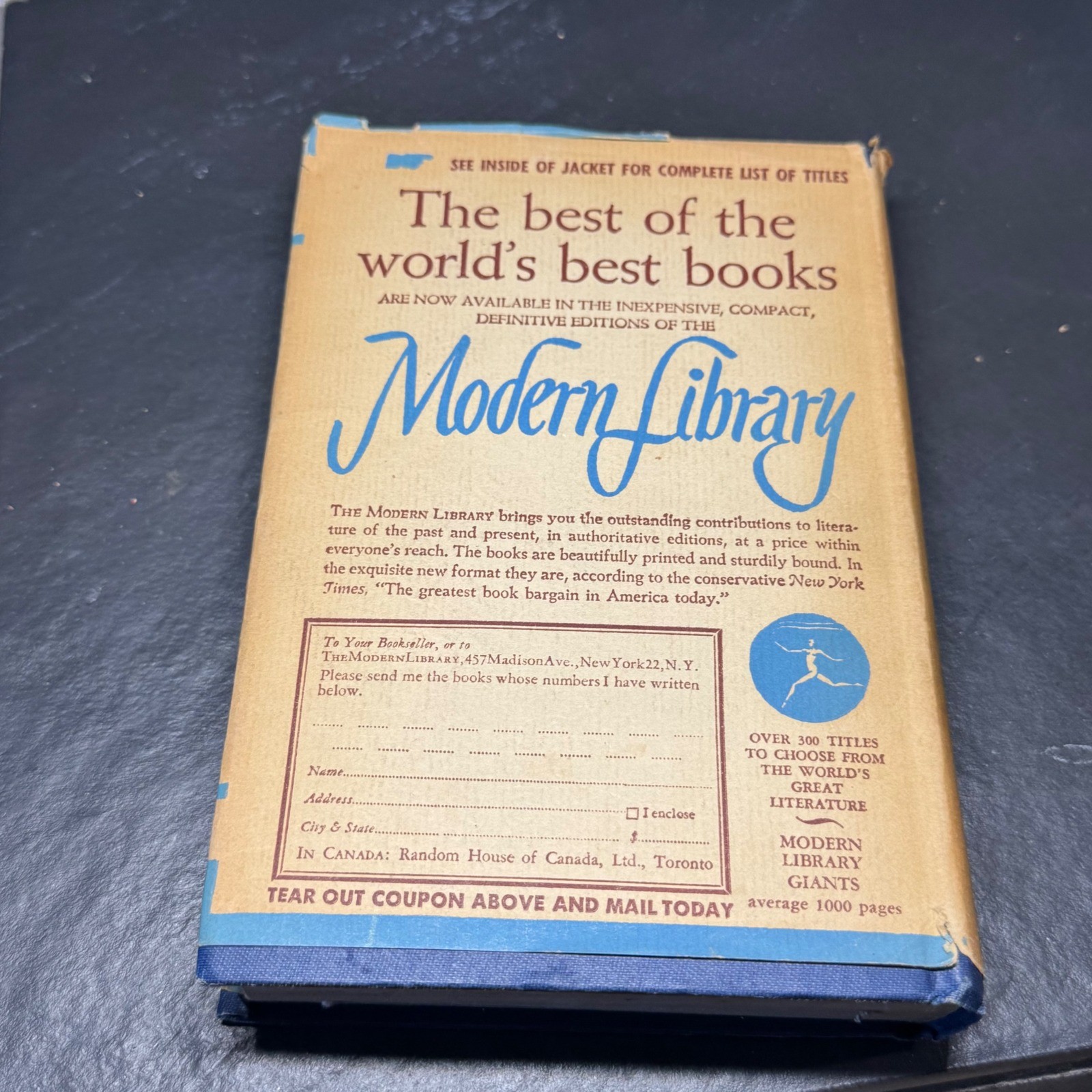 Modern Library Gulliver’s Travels Jonathan Swift 1931 Hardcover Dust Jacket 100