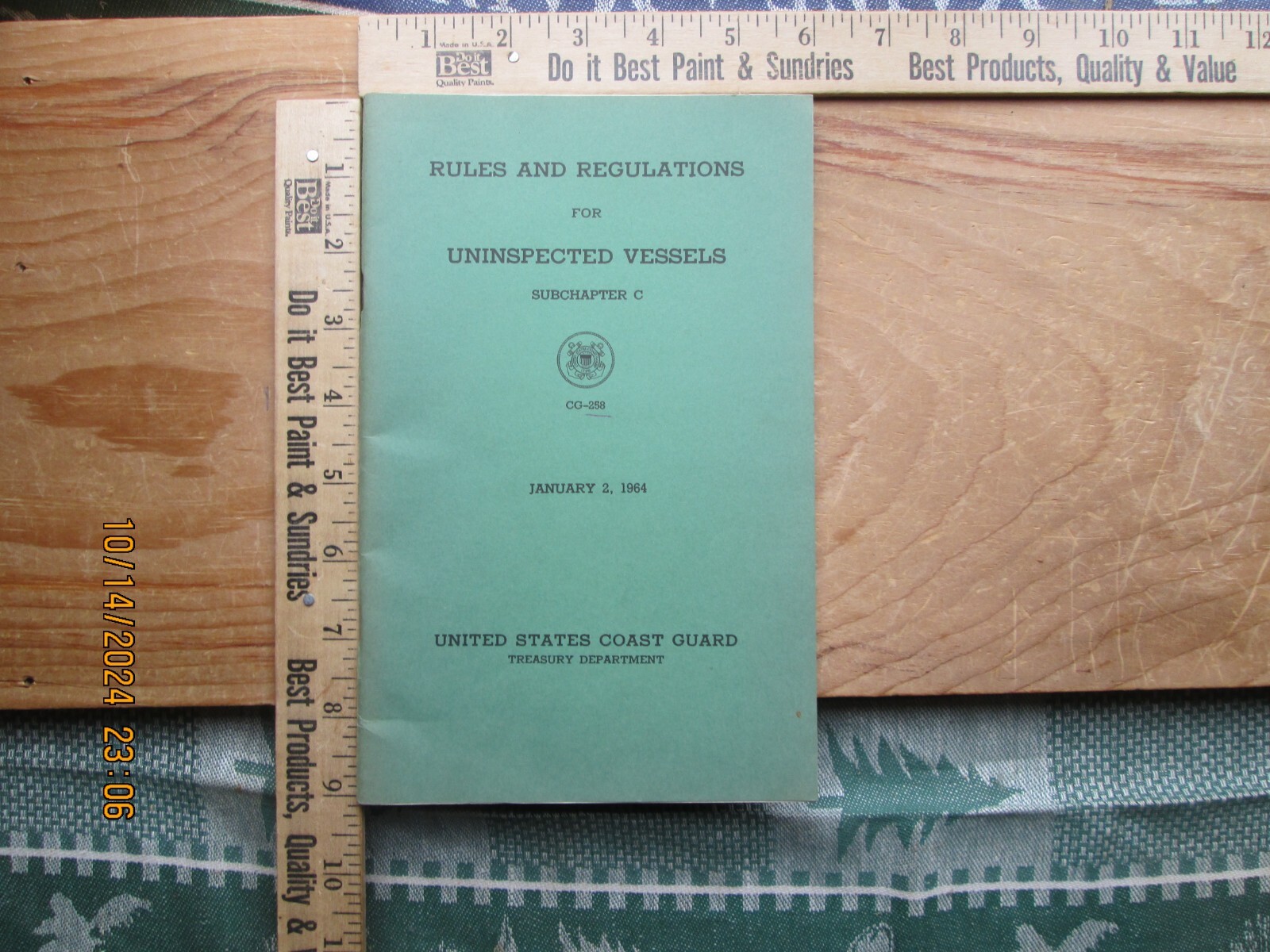 Rules & regulations for uninspected vessels subchapter c Jan 1964 US Coast Guard