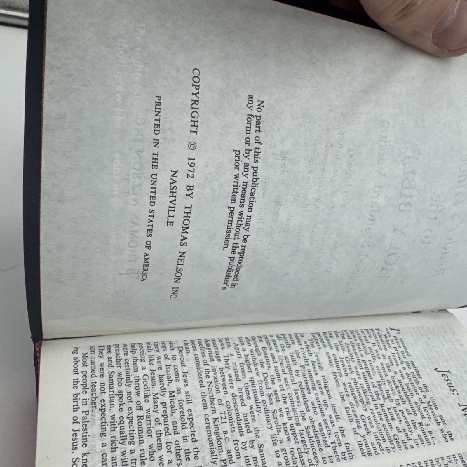 RSV-Revised Standard Version Bible Black Leather Nelson 1972 RED LETTER EDITION