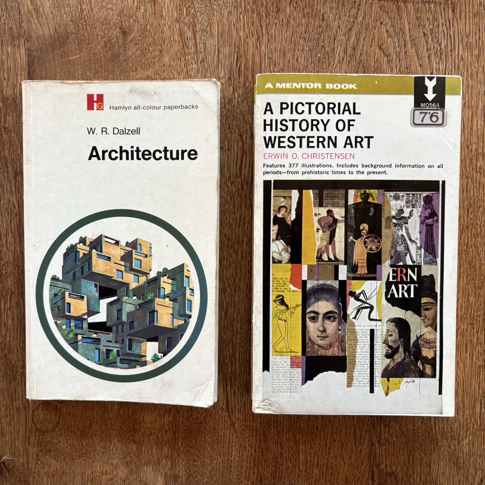 Vintage Art And Architecture Mid Century Book Bundle 2 Illustrated Design PB 60s