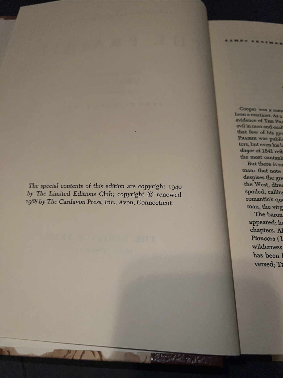 THE PRAIRIE JOHN STEUART CURRY JAMES FENIMORE COOPR Heritage Press