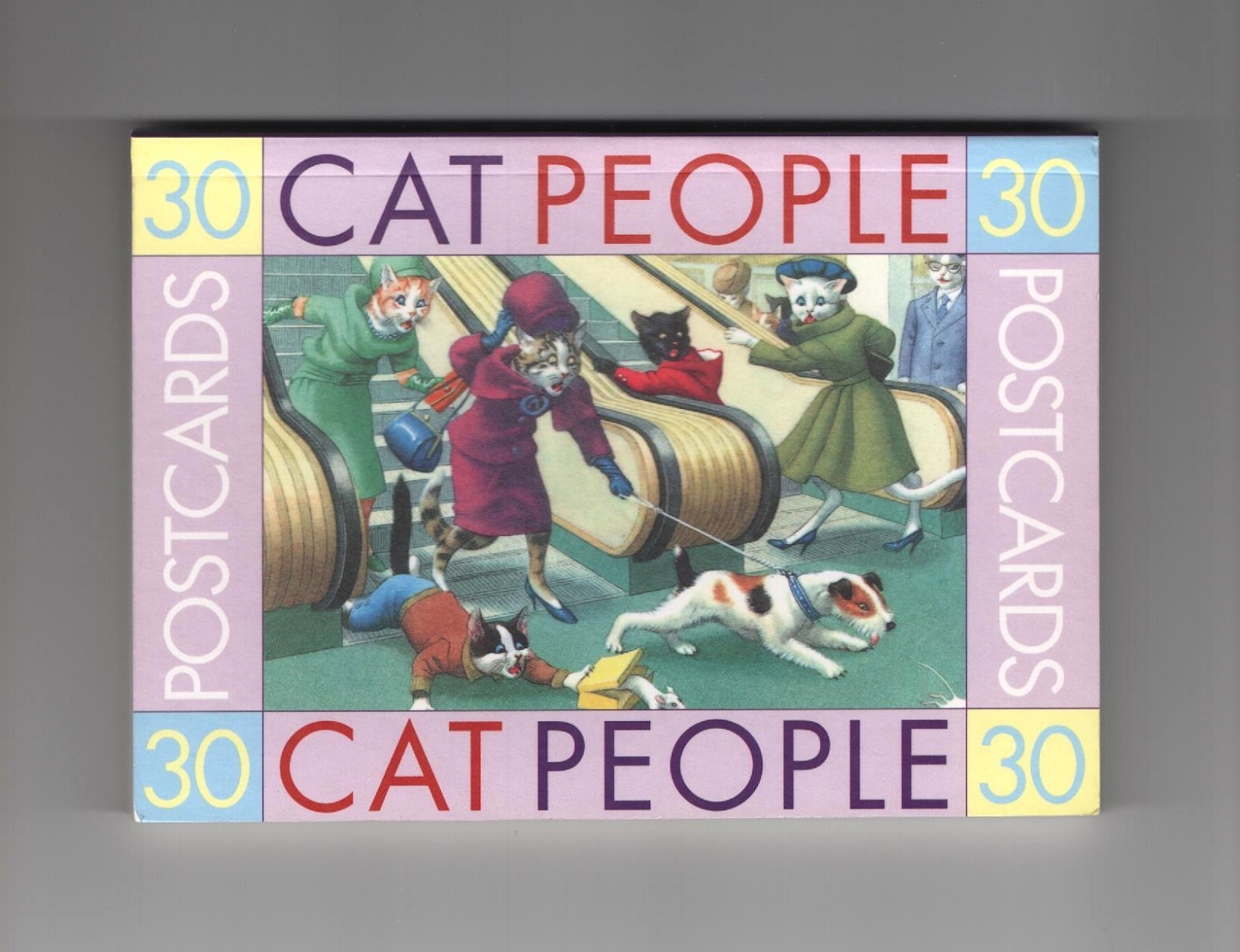 30 CAT PEOPLE POSTCARDS Artwork by Hartung (2000 Darling & Co.)