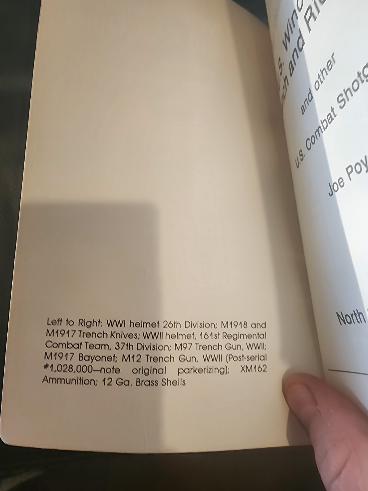 U. S. Winchester Trench and Riot Guns and Other U. S. Combat Shotguns Poyer Book