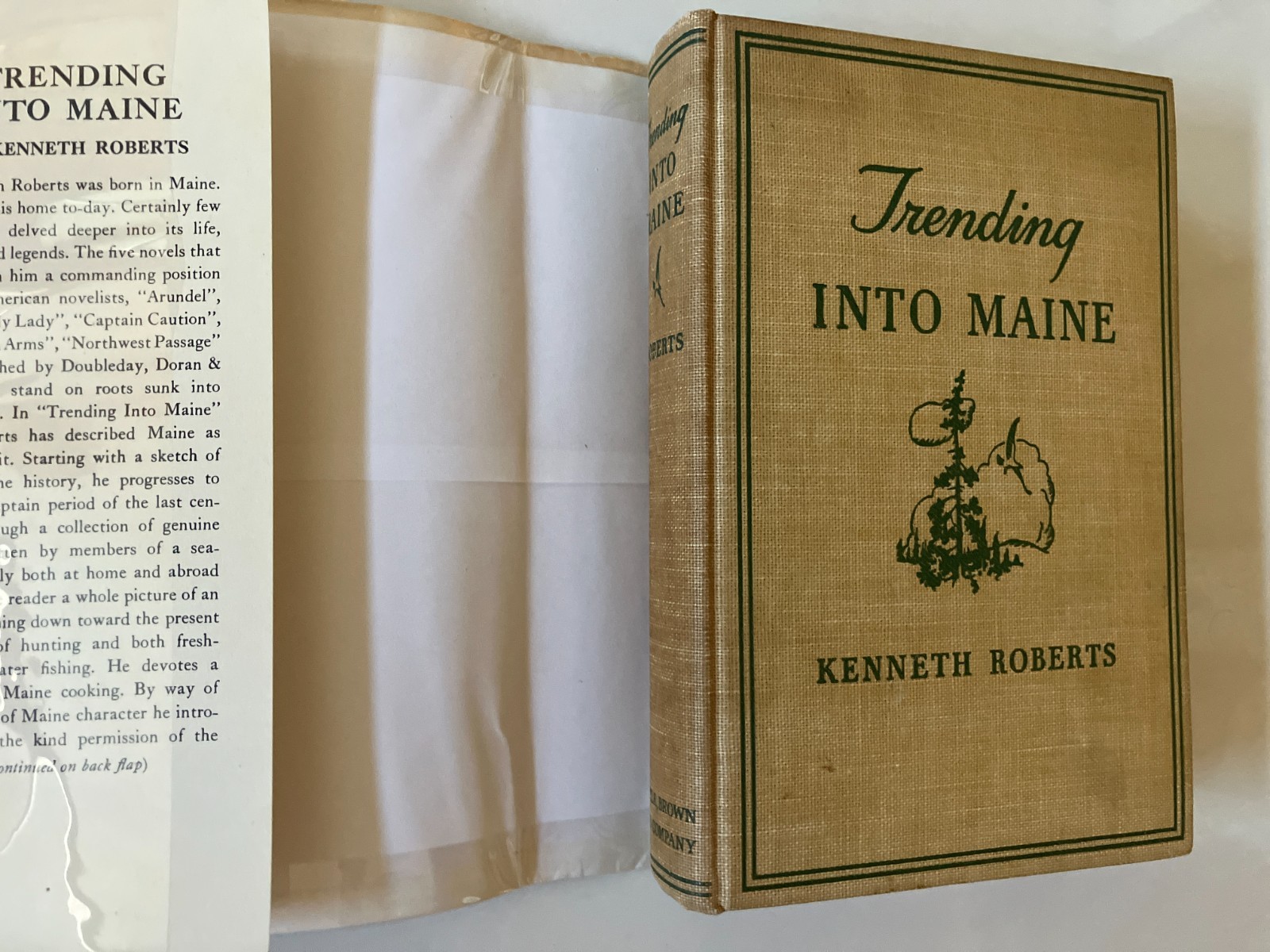 Trending Into Maine. SIGNED!! Kenneth Roberts, 1938. 1st Prt, w/DJ & Slip Case