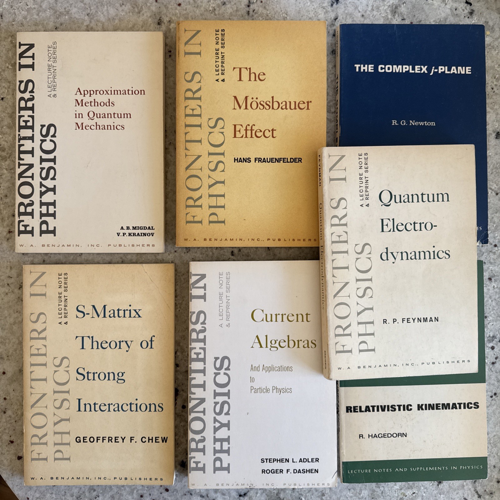 Lot of 7 Vintage Frontiers in Physics Books – Feynman, etc 1960s PB