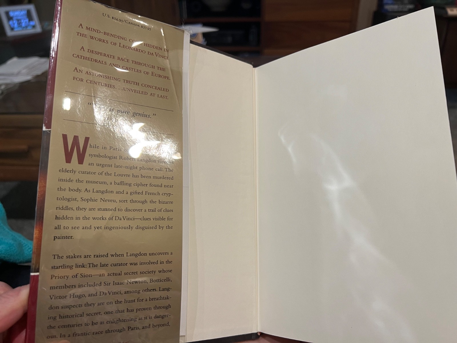 2003 The DAVINCI CODE Dan Brown TRUE FIRST EDITION 1st 1st HC DJ w‘ Both Errors