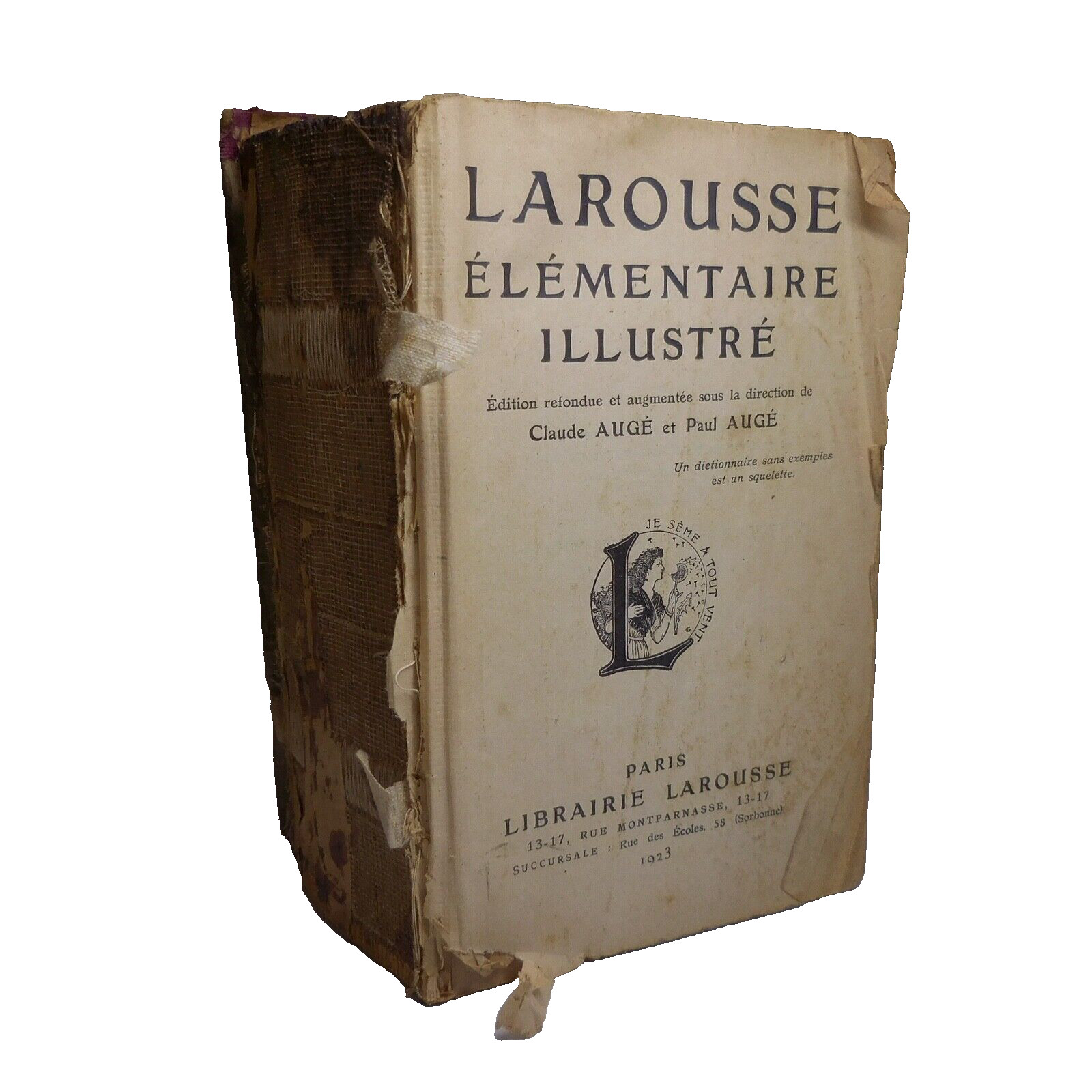 Larousse Elementary Illustrated 1923 Claude Paul Augé Dictionary France N8166