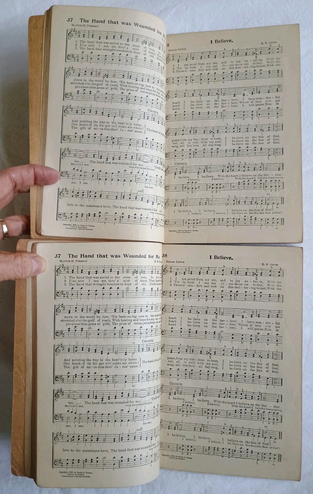 2 Antique 1908 Alexander’s Gospel Songs Hymnbooks Charles M. Alexander Hymnal