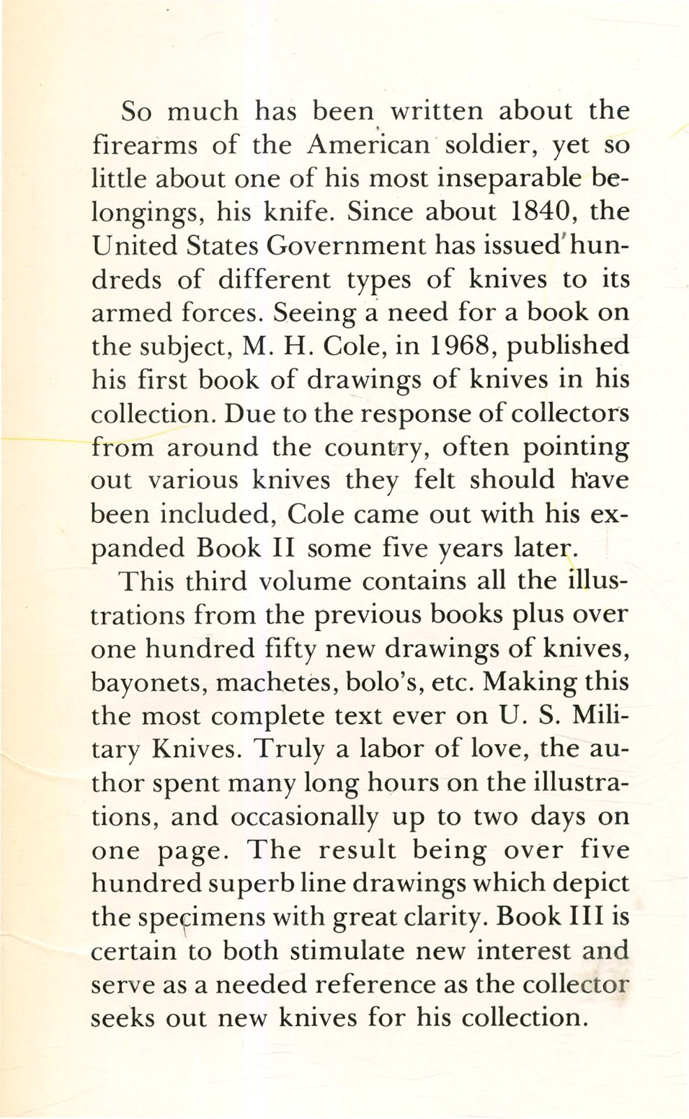 U.S. Military Knives – Bayonets & Machetes – Book III M.H. Cole 5th Printing W11