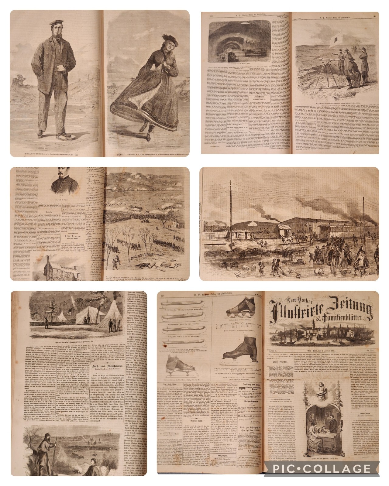 Rare Civil War German American New-Yorker Newspaper Book Like Harper’s Weekly