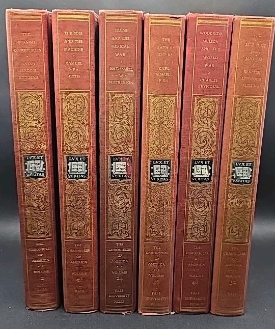 6 Books Published By Yale University Press, 1919 1921 The Chronicles Of America