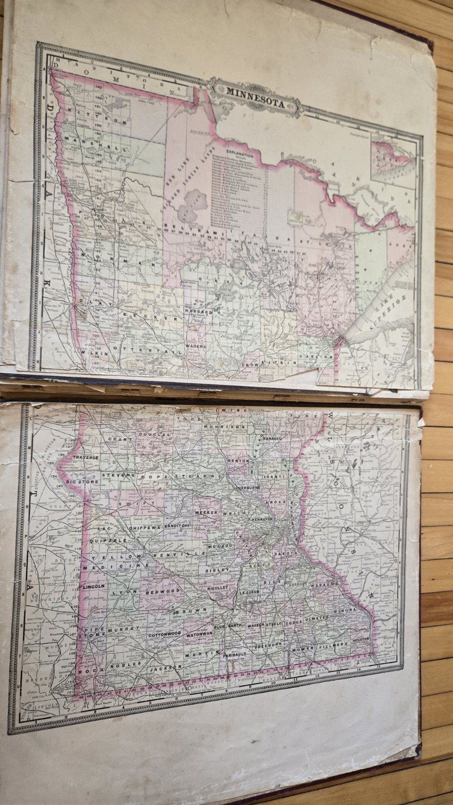 1894 Goodhue County Minnesota Plat Book Atlas HUGE Maps Red Wing Cannon Falls MN