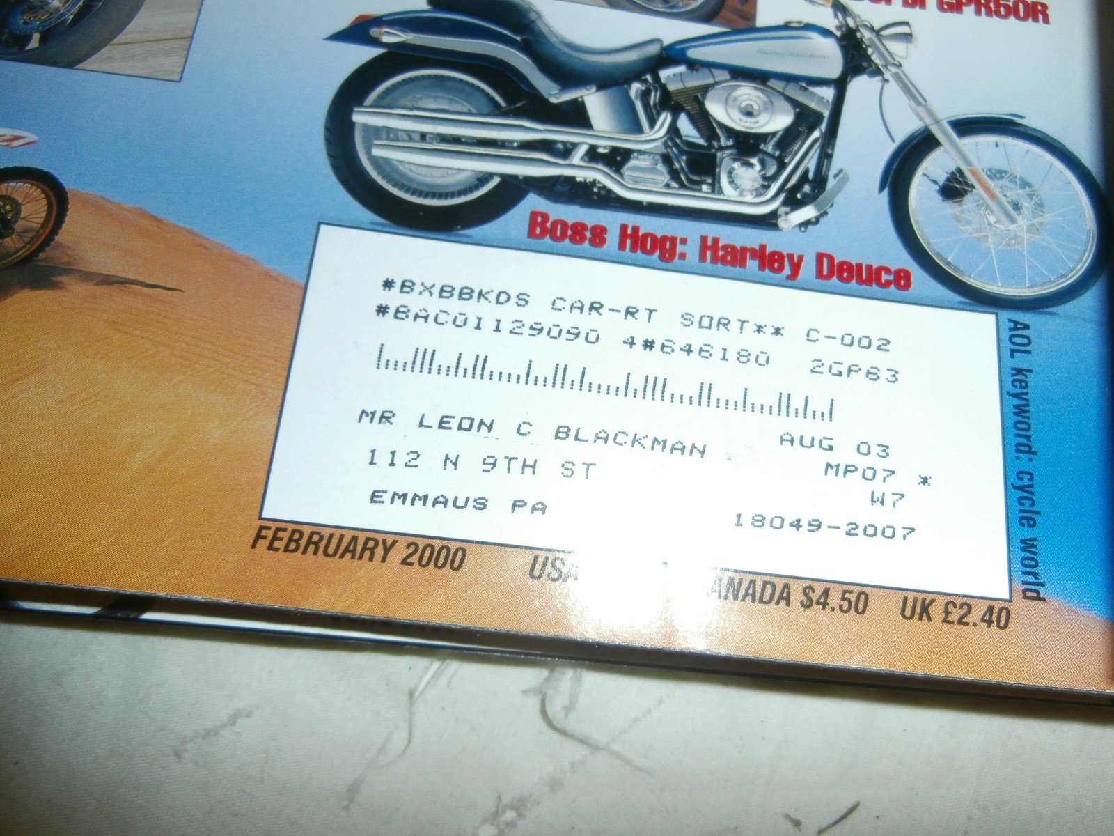 Full Year 2000 Cycle World Motorcycle Magazines Emmaus PA