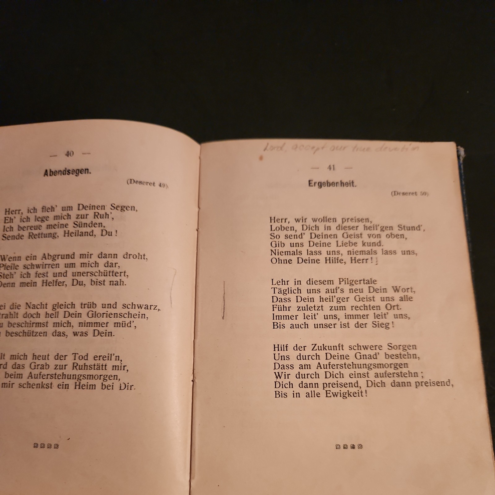 1912 DESERET SONNTAGSSCHUL-LIEDER, (RARE) German Song Book, L.D.S pocket Size Hc