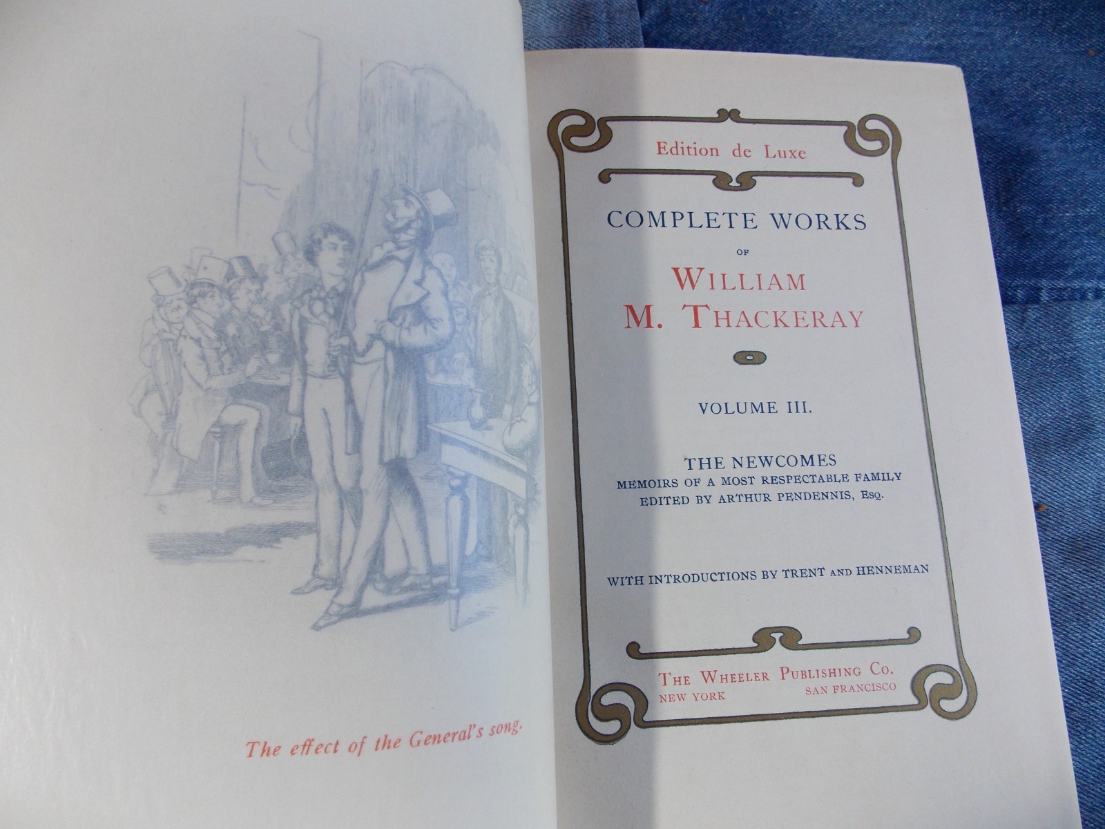 EDITION DE LUXE THE WORKS OF William Thackeray Limited to 1000, 11 VOLUMES