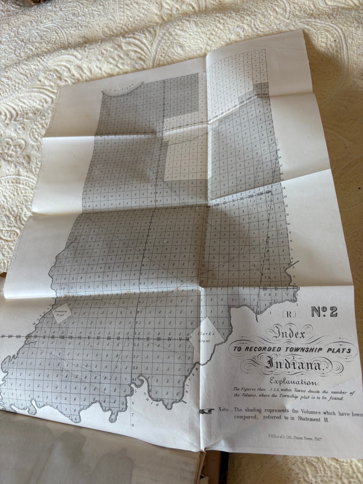 Message of the President part 2 1849 11 fold out maps MI, WI, IL, IN and FL