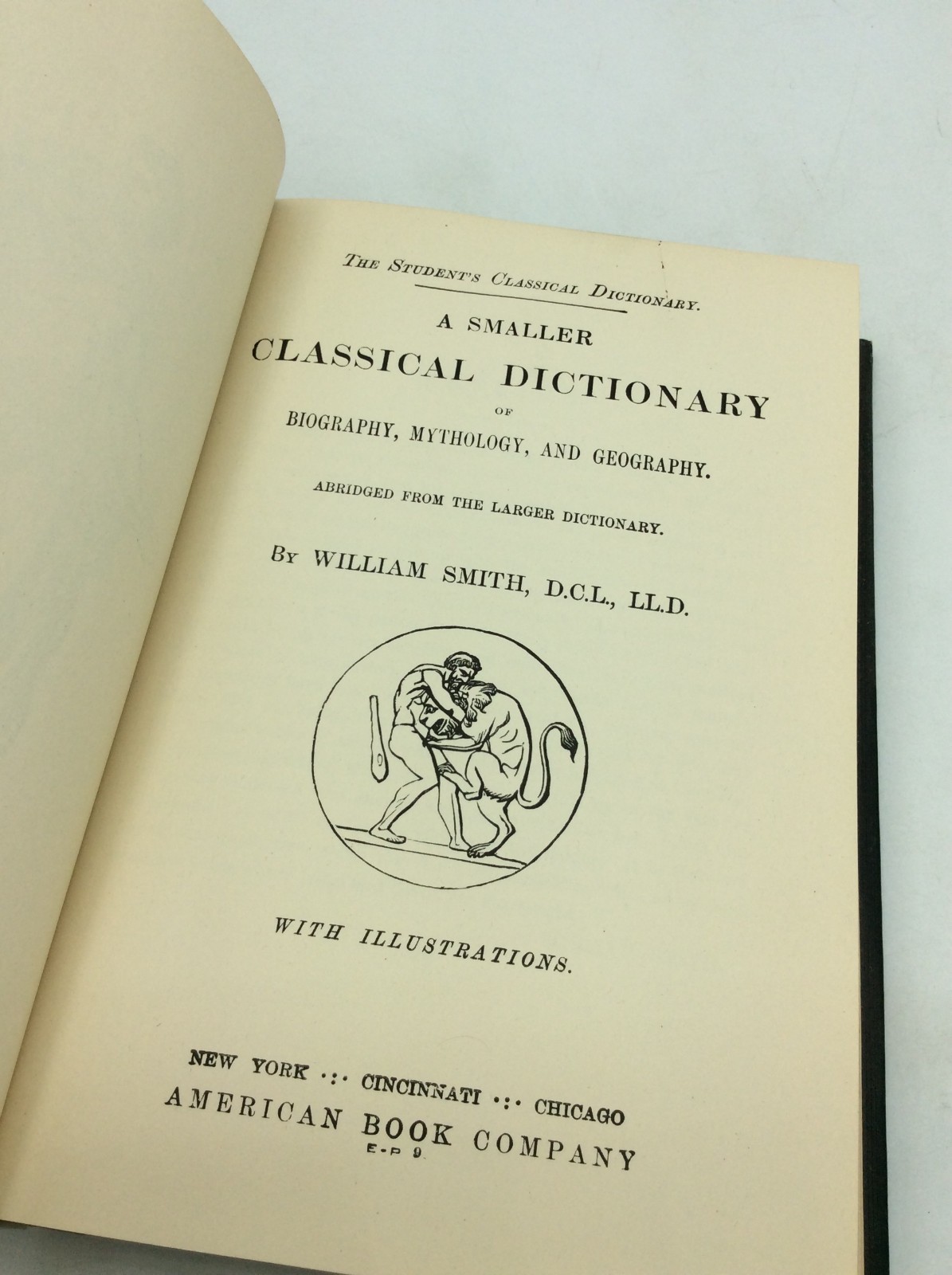 A SMALLER CLASSICAL DICTIONARY – William Smith – ca 1920s – abridged