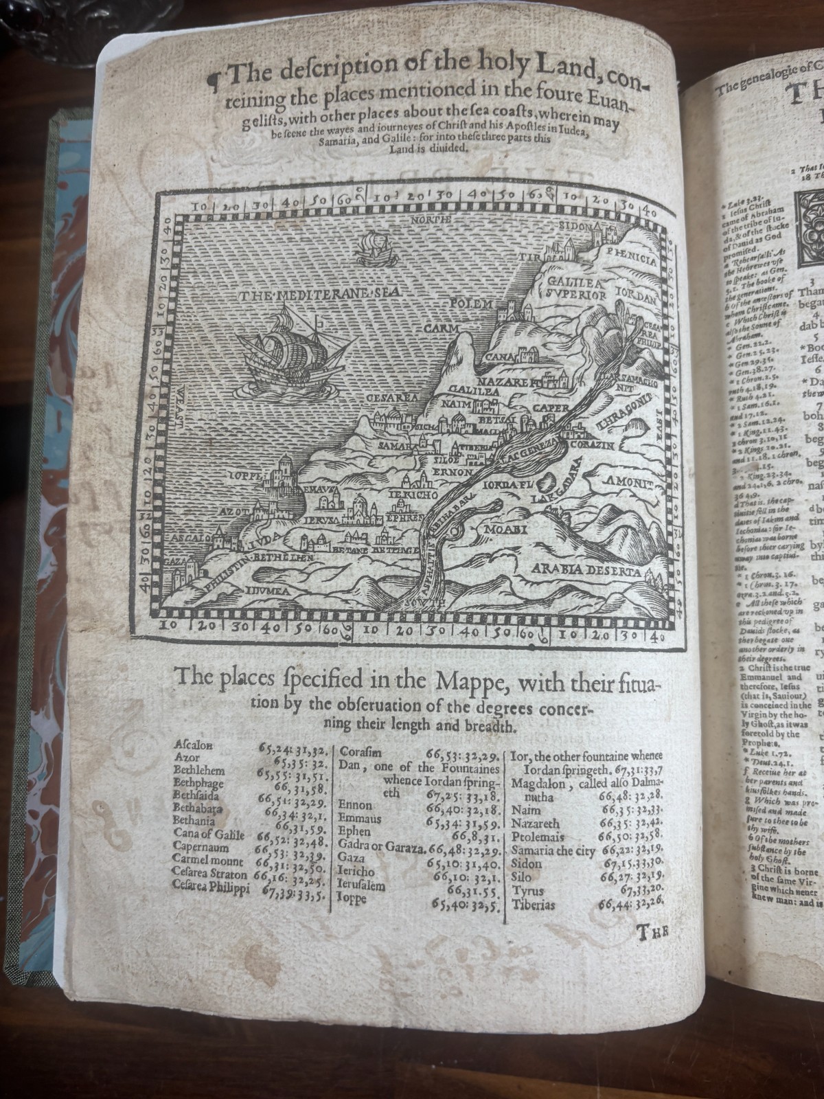 Geneva 1615 New Testament and Apocrypha, W/ Map and Inscriptions