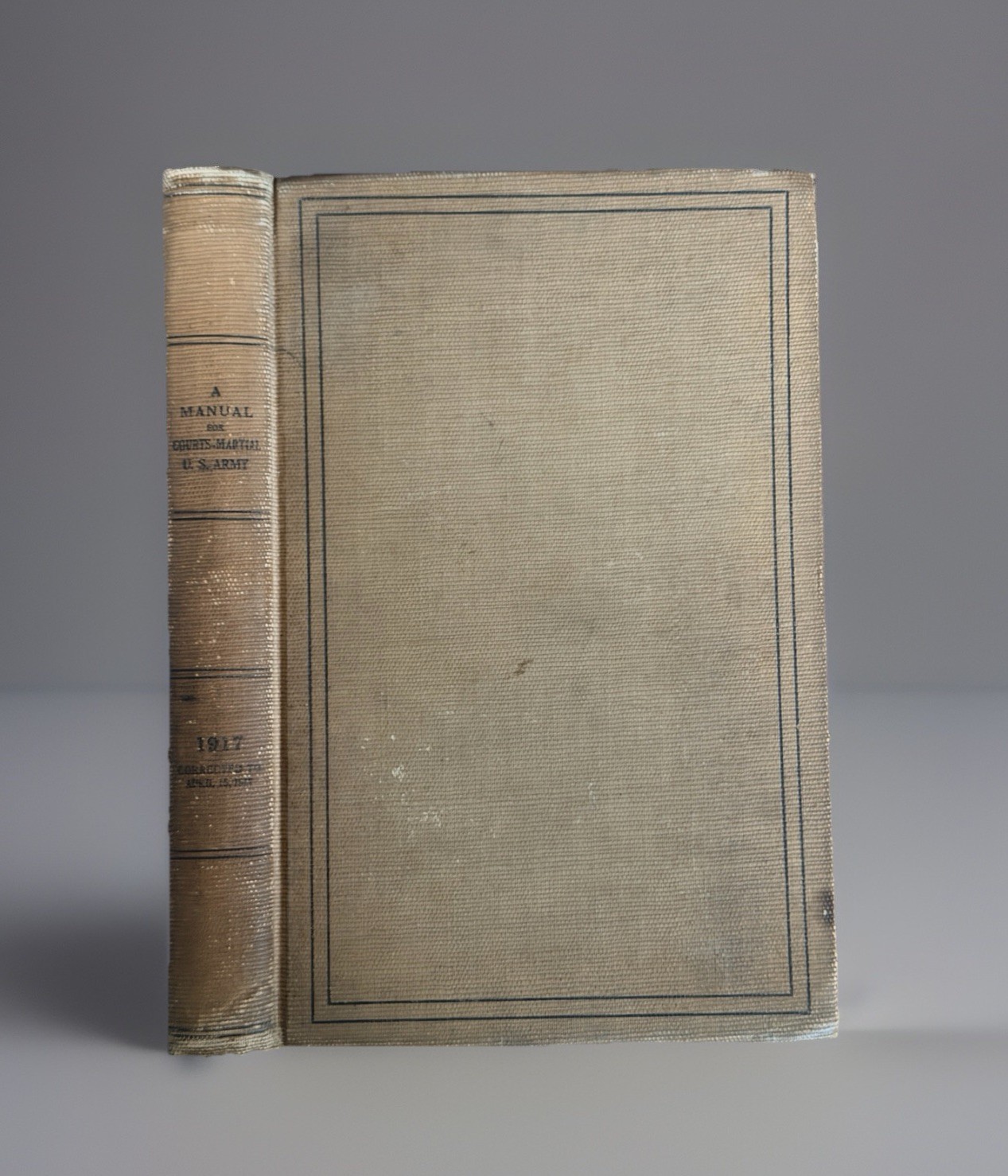 1917 Book on Courts Martial US Army Military Law War Dept GPO HC Rare