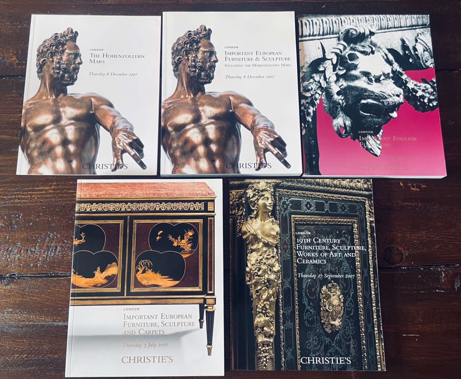 Christie’s London European English Furniture Catalog 2007 Lot 5 vol (4 sales) VG
