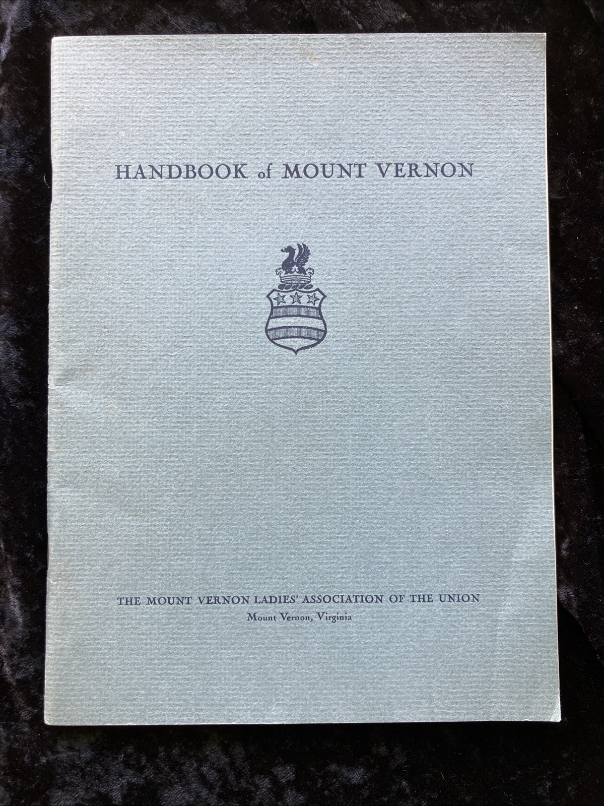 Original Handbook Of Mount Vernon Virginia 1940 Very Good Condition Soft Cover