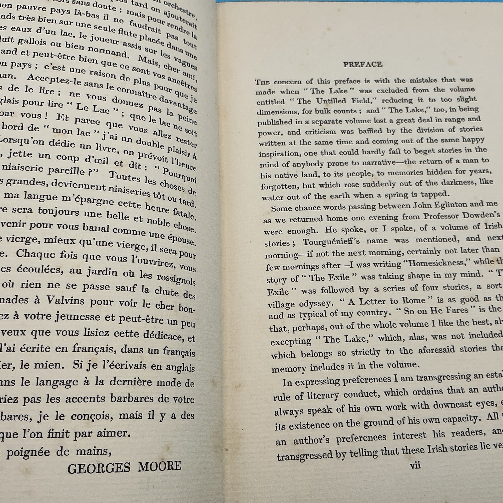 The Works Of George Moore. The Lake. Heinemann Ebury Edition 1936