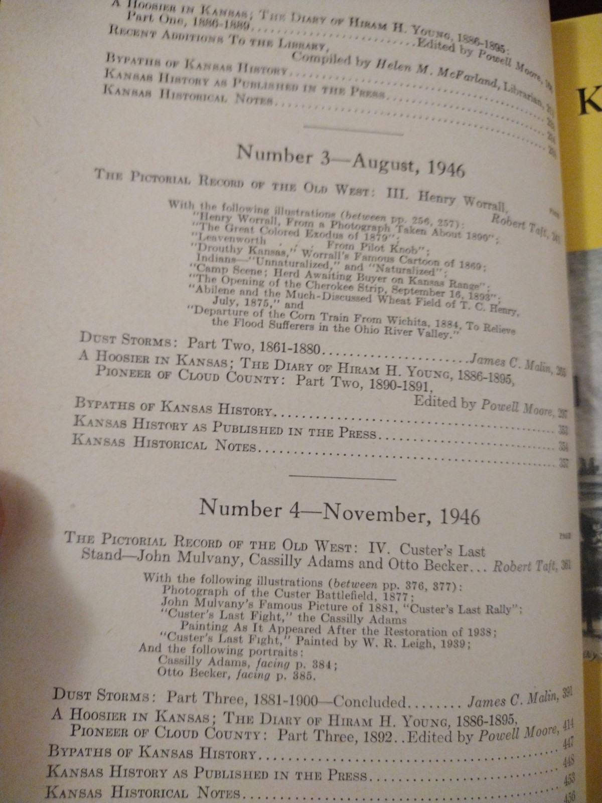 The Kansas Historical Quarterly Volume XIV 1946 February, May, August, November