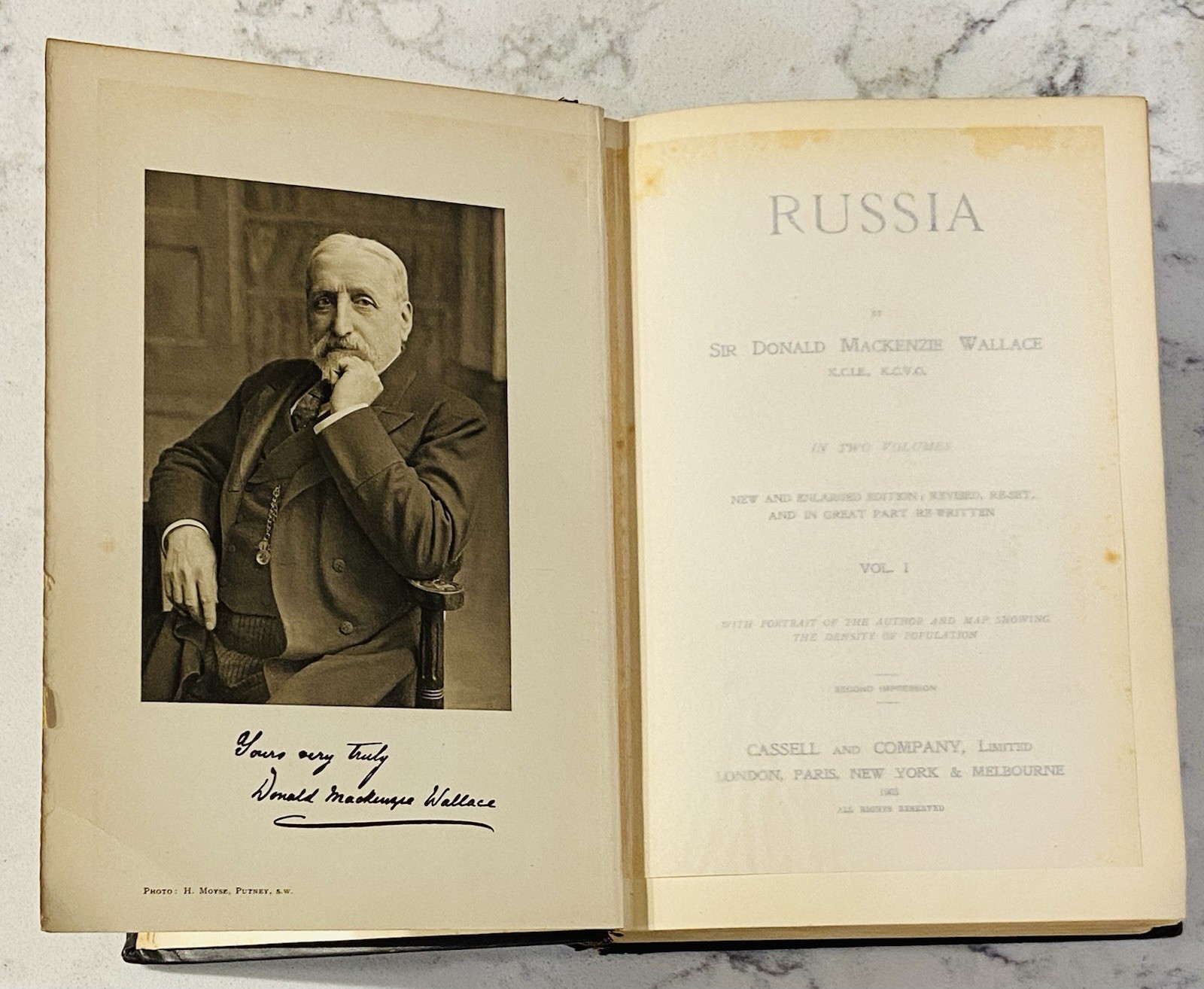 1905 SIR DONALD MACKENZIE WALLACE ~ RUSSIA ~ VOLUMES I & II ~ NEW & ENLARGED ED.