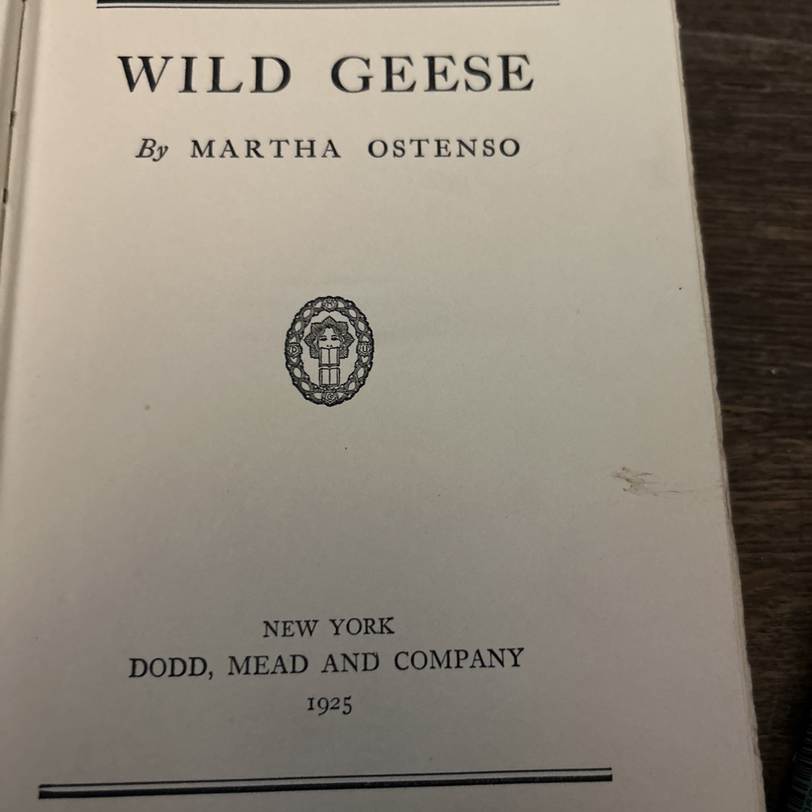 1925 1st edition 2nd printing HC WILD GEESE Martha Ostenso Dodd Mead & Co