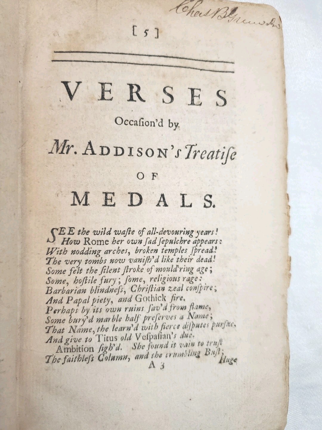 Joseph Addison 1700s Vol 3 Tickell 1726 Complete Internal Engravings 30 Coins