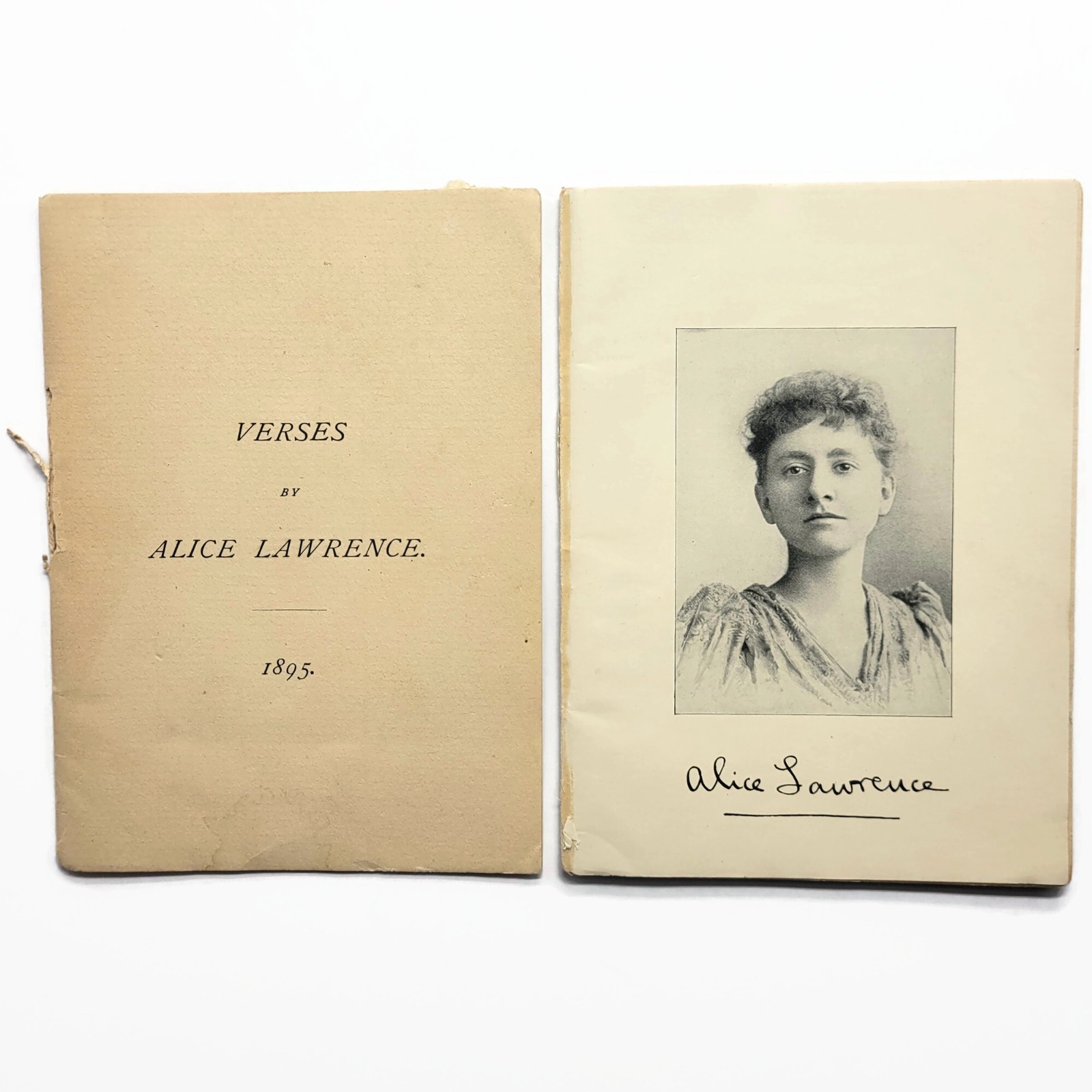 Antique 1895 Verses by Alice Lawrence Poem Poetry Book – Manhattan New York NYC