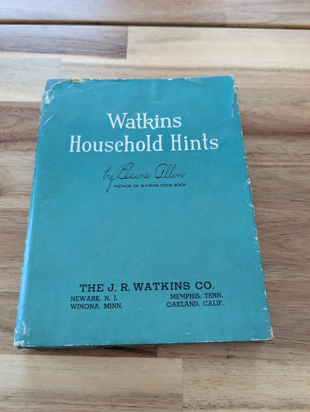 Watkins Household Hints Elaine Allen 1941 The J.R. Watkins Co Spiral HC