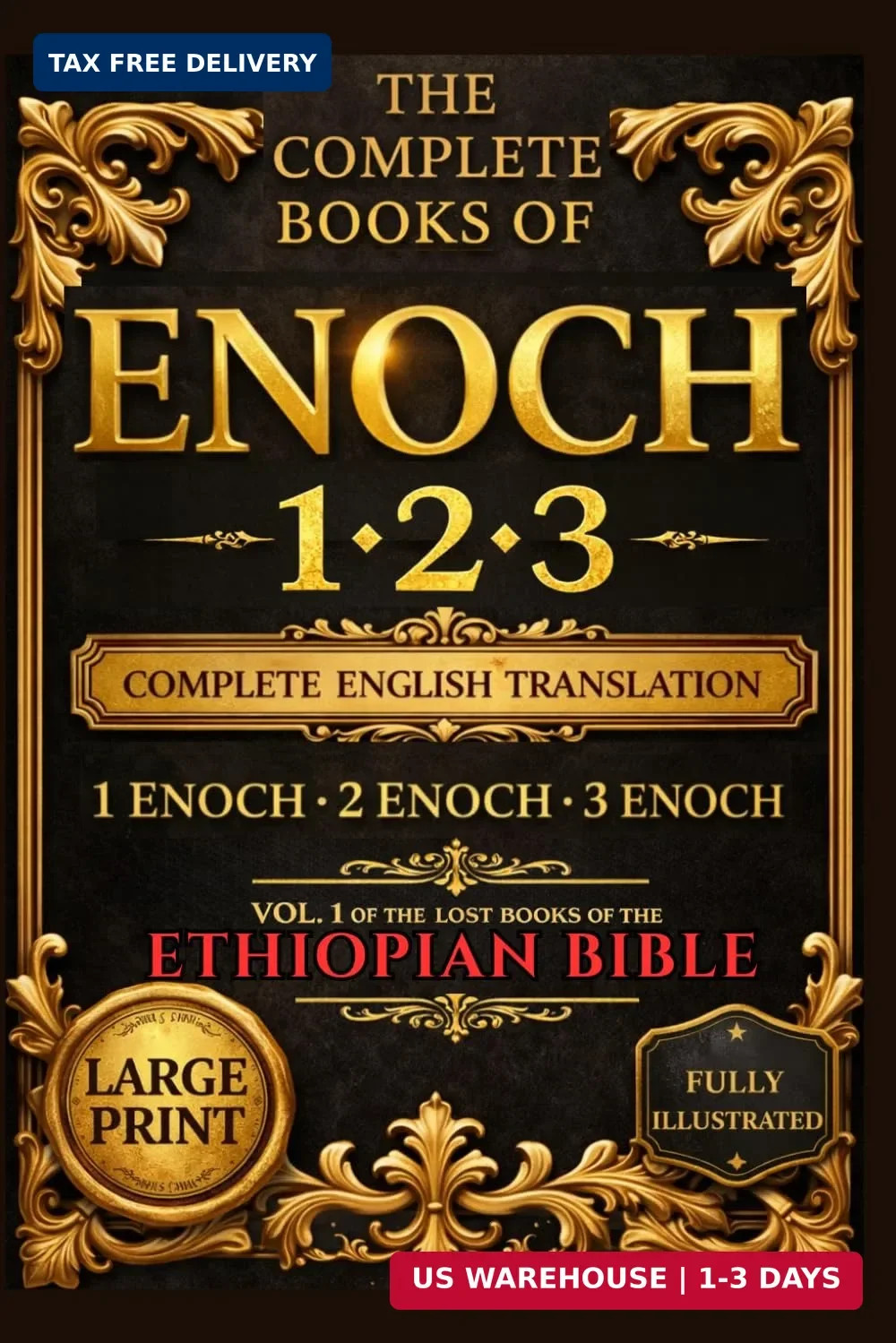 The Books of Enoch Complete Collection in English Illustrated (Large Text): 1, 2