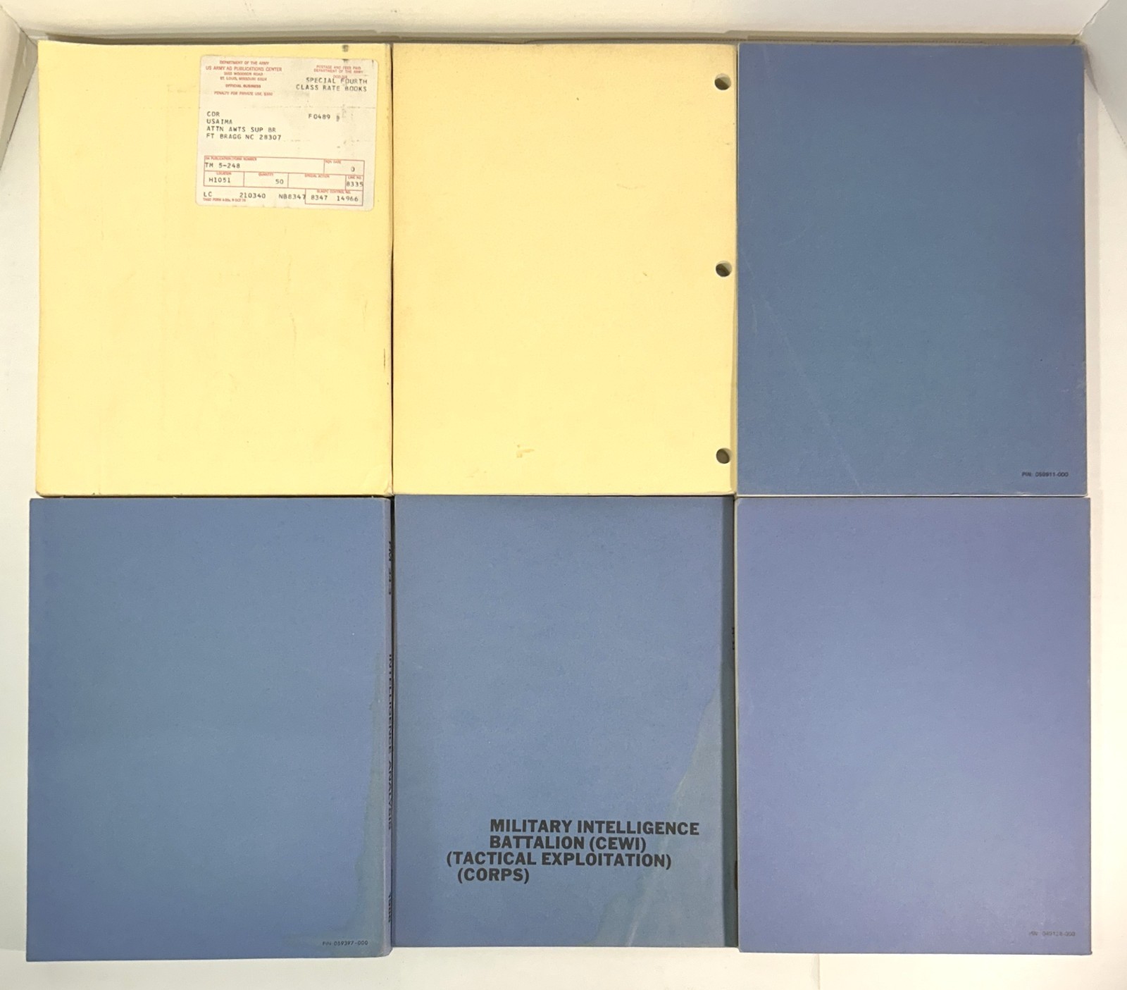 Lot of 6 Military Training Manuals 1960s-1980s Staple-bound Softcovers