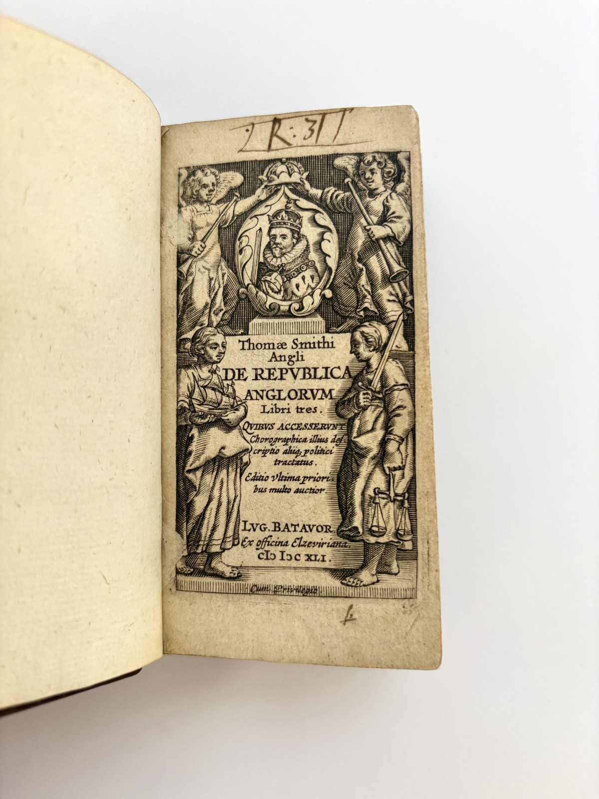 De Republica Anglorum • Thomas Smith • 1641 • Elzevir Press • 12mo