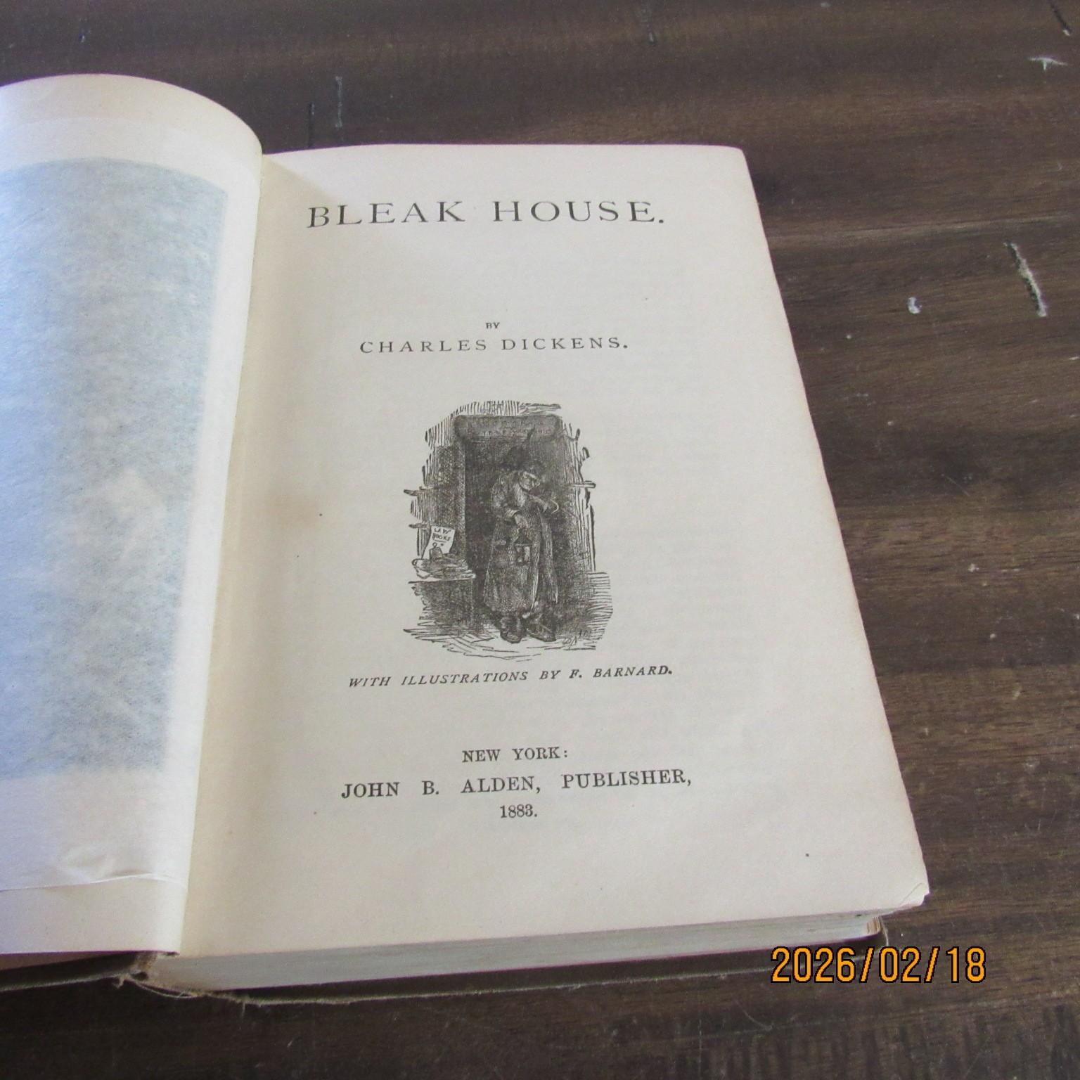 Bleak House Charles Dickens-John B. Alden-1883-Caxton Edition-P Barnard-Antique