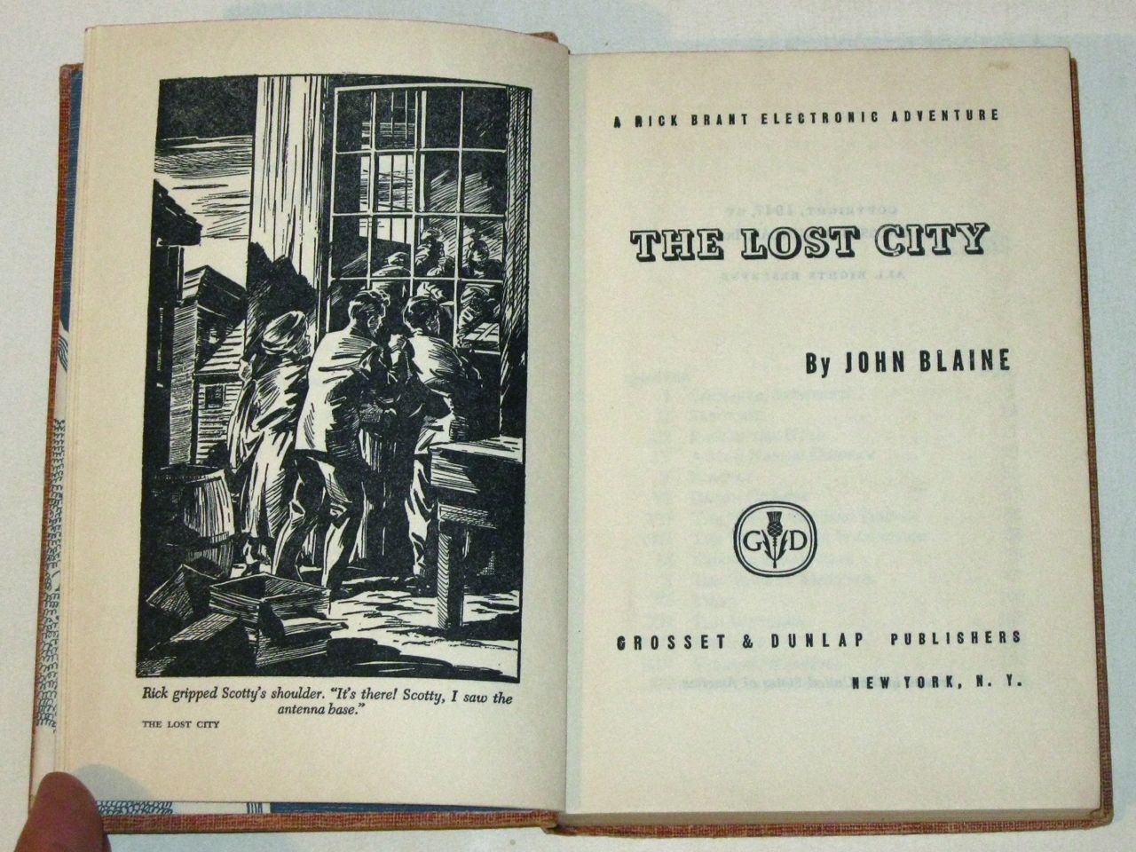 The LOST CITY by John Blaine! Vintage 1954 RICK BRANT Electronic Adventure #2 HC