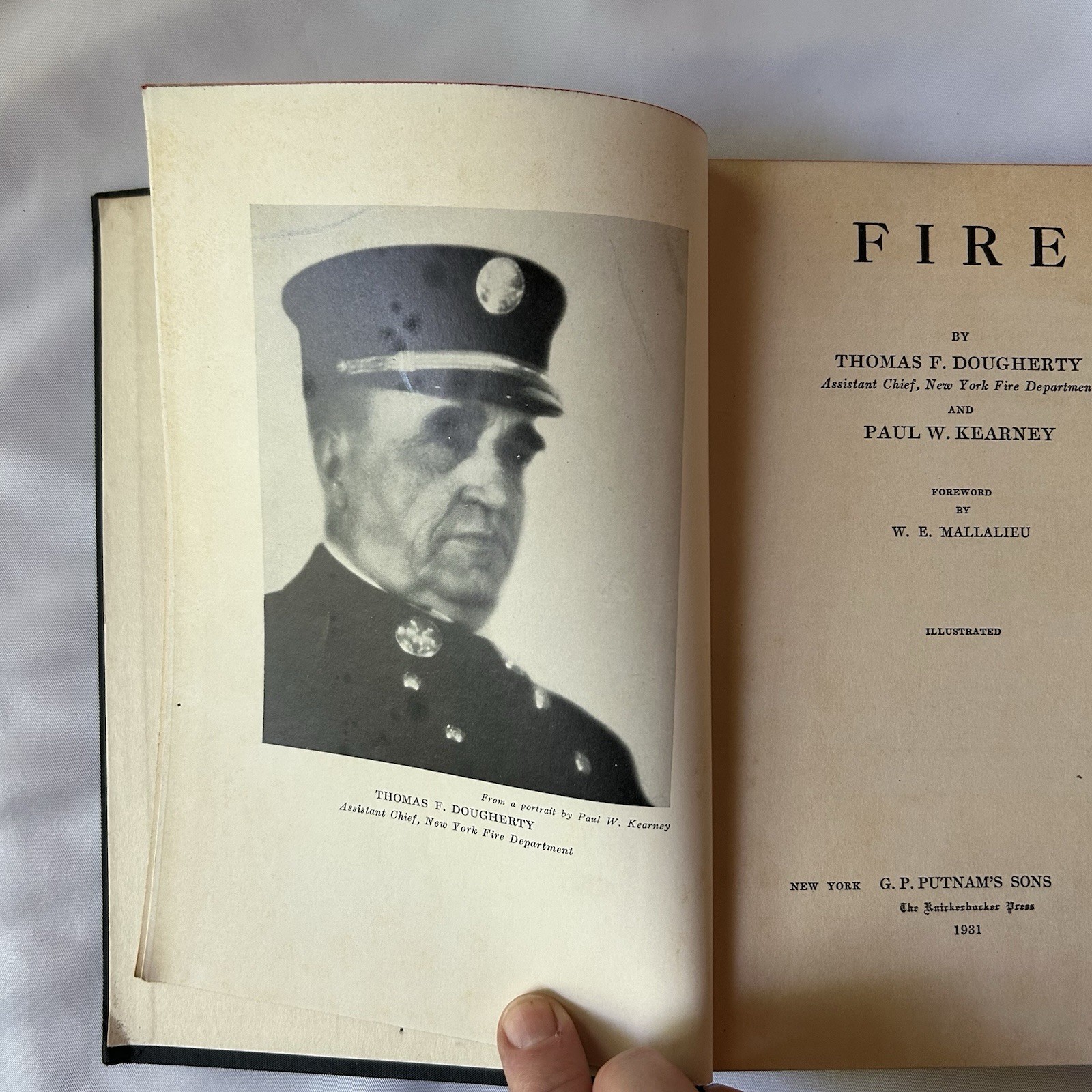 Fire by Thomas F Dougherty and Paul Kearney Vintage 1931 FDNY NYC Firefighting