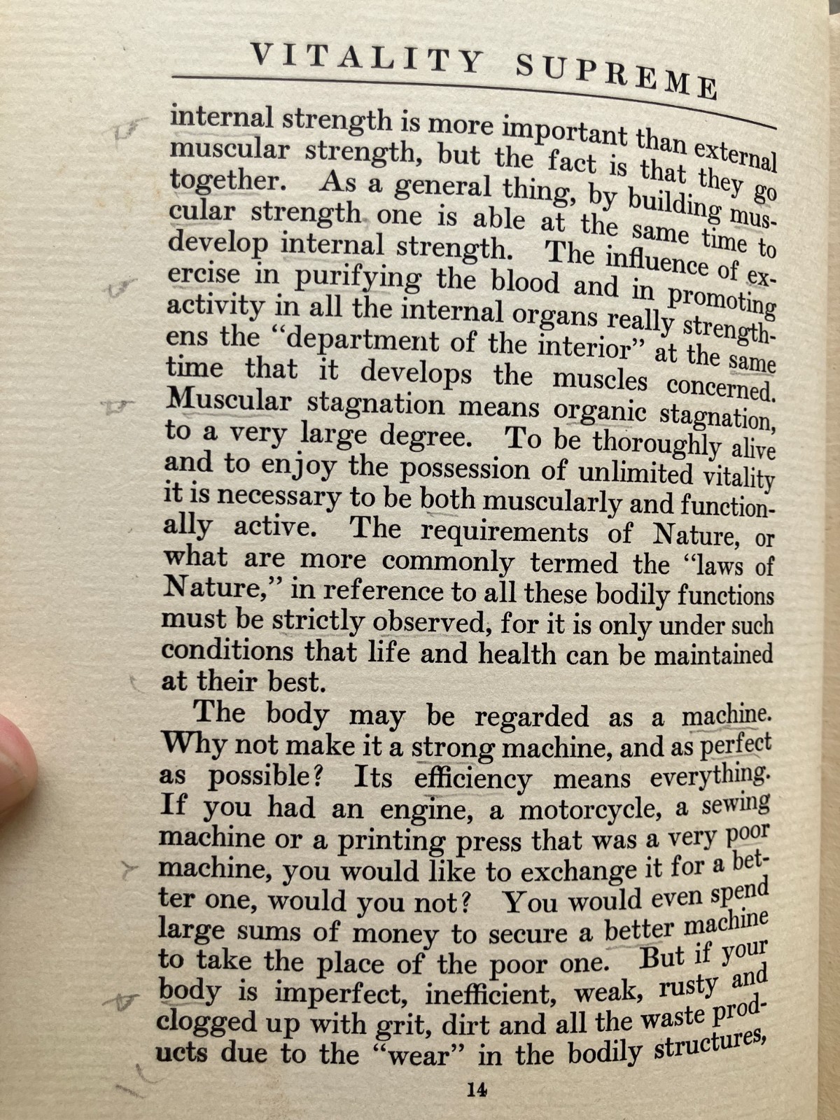 1915 Developing Muscular Man VITALITY SUPREME Health Exercise