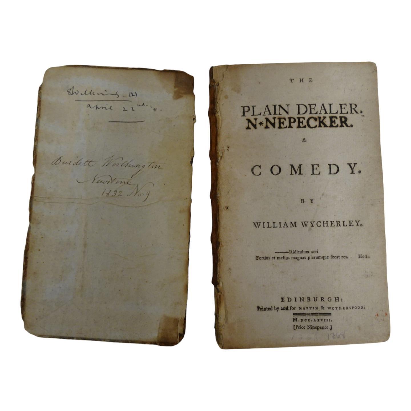 The Plain Dealer A Comedy 1768 William Wycherley N Nepecker