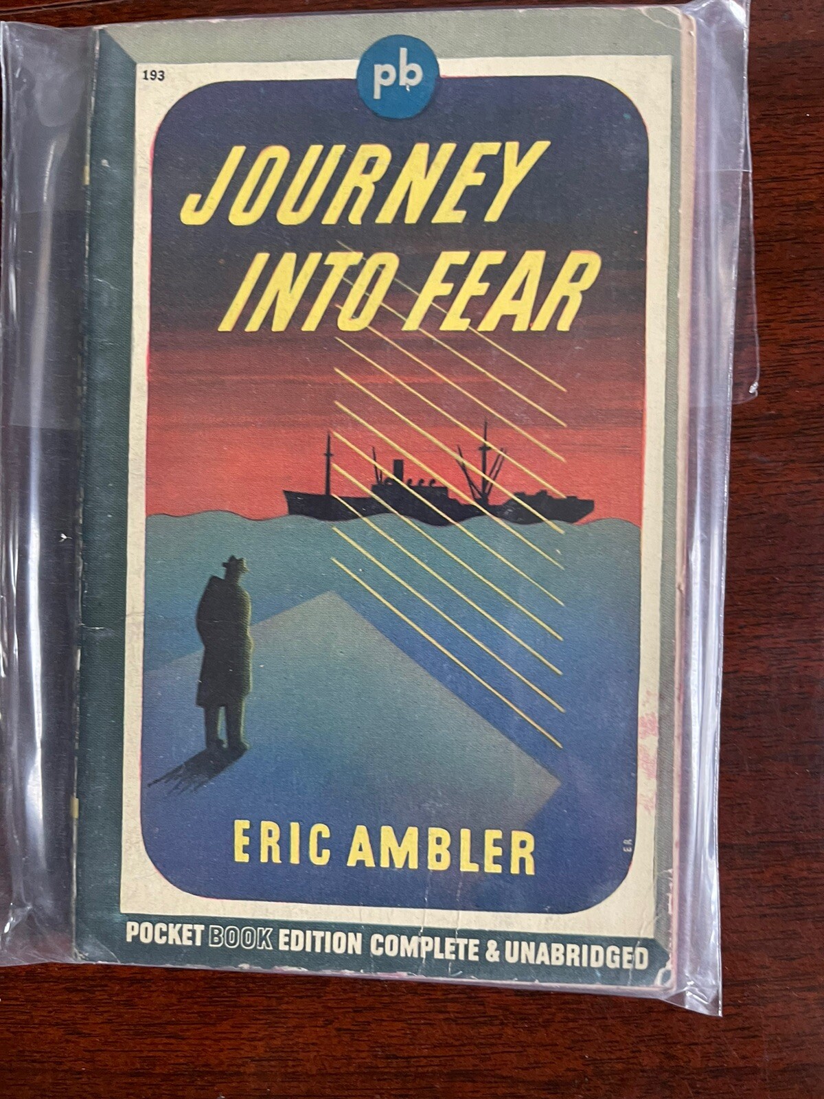 Journey Into Fear by Ambler, Pocket Book 193