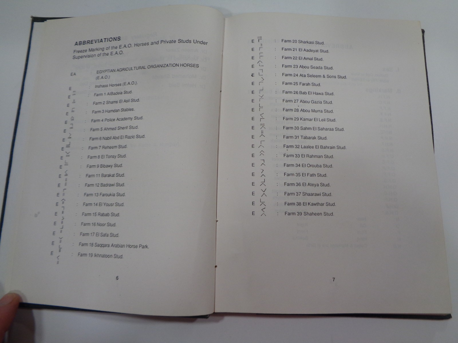 Arabian Horse Stud History Egyptian Agricultural Organisation Vol. V1 1989