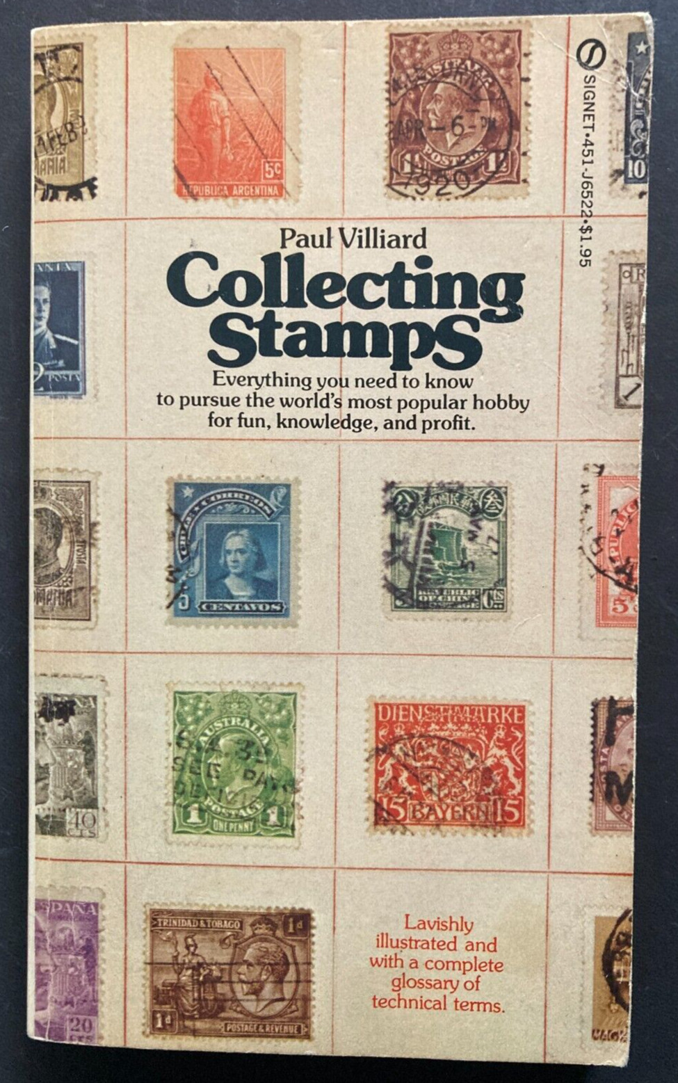 Collecting Stamps by Paul Villiard 1975 1st Printing PB 163 pp. VG!
