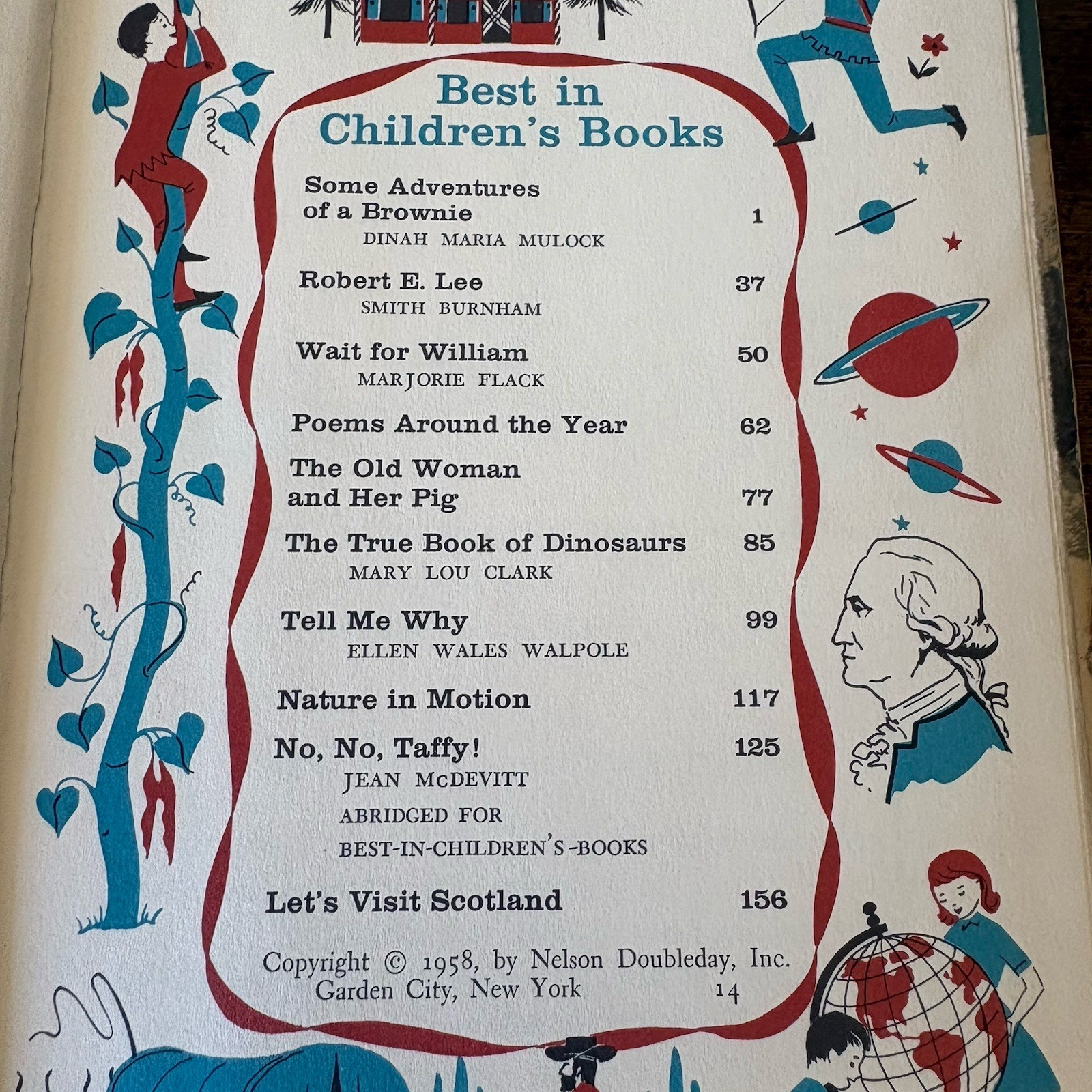 Best in Childrens Books Nelson Doubleday Inc 1958 Hardcover Vintage Robert E Lee