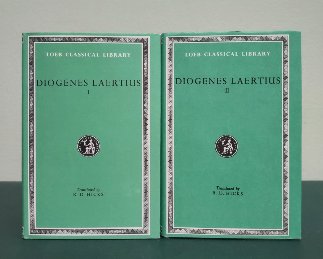 Diogenes Laertius Volume I & II R.D. Hicks 1980 1979 Loeb Classical Library HBs
