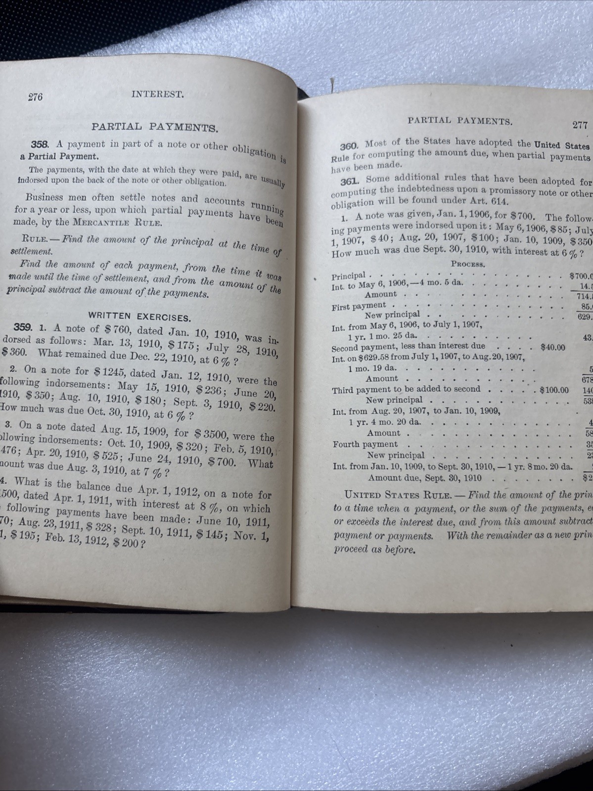 Rare Standard Arithmetic William J Milne 1895 Hardcover American Book Company
